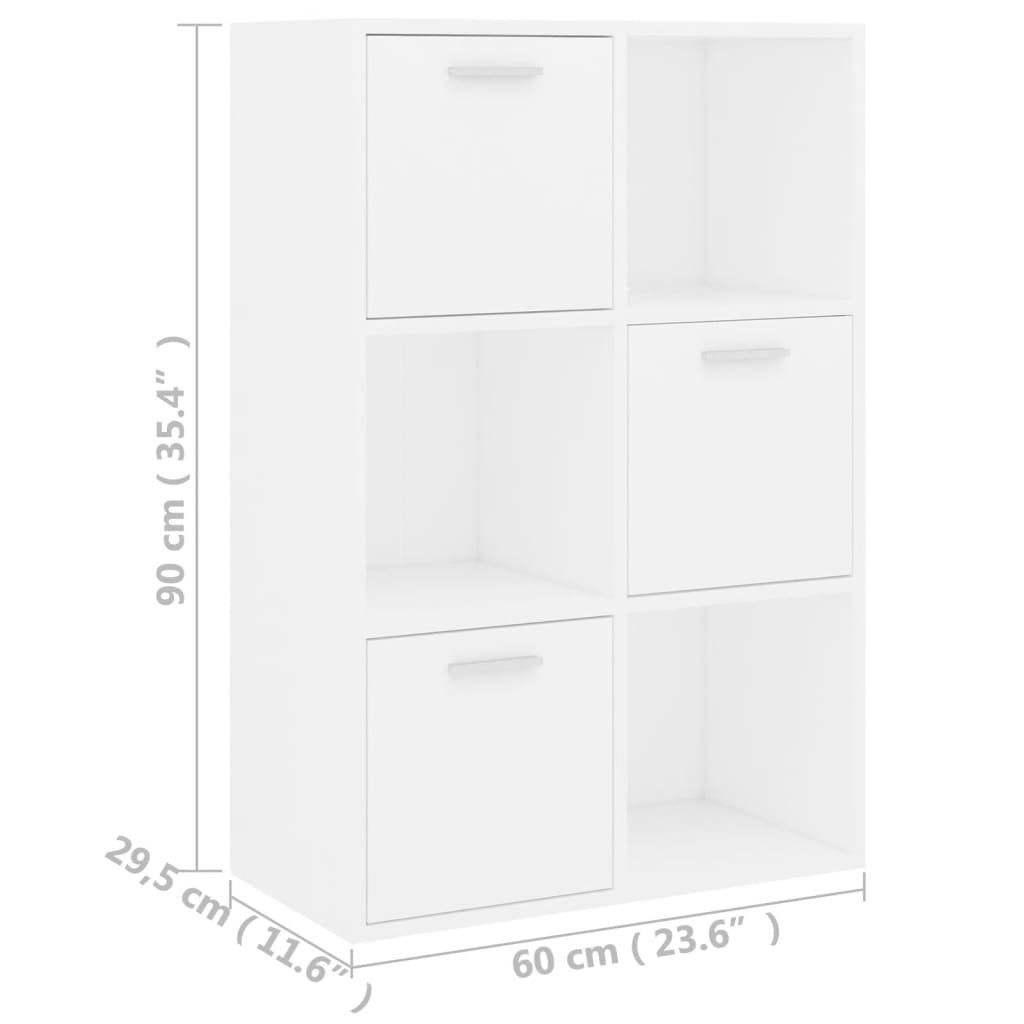 Lagerschrank Weiß 60x29,5x90 cm Holzwerkstoff