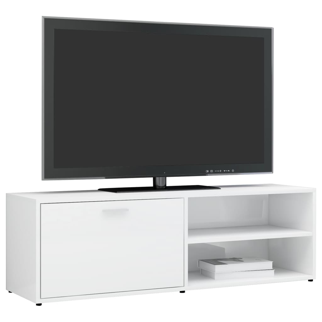 TV-Schrank Hochglanz-Weiß 120x34x37 cm Holzwerkstoff