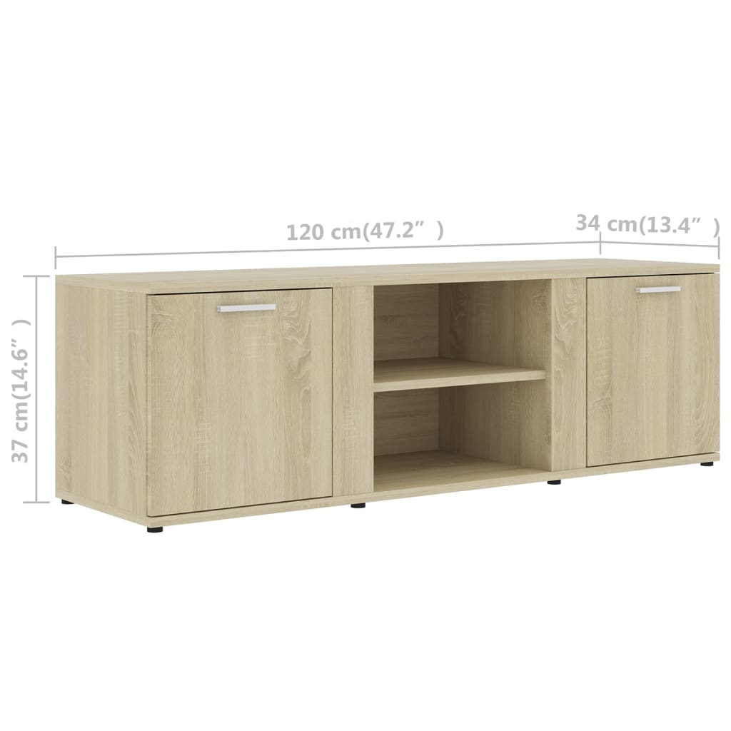 TV-Schrank Sonoma-Eiche 120x34x37 cm Holzwerkstoff