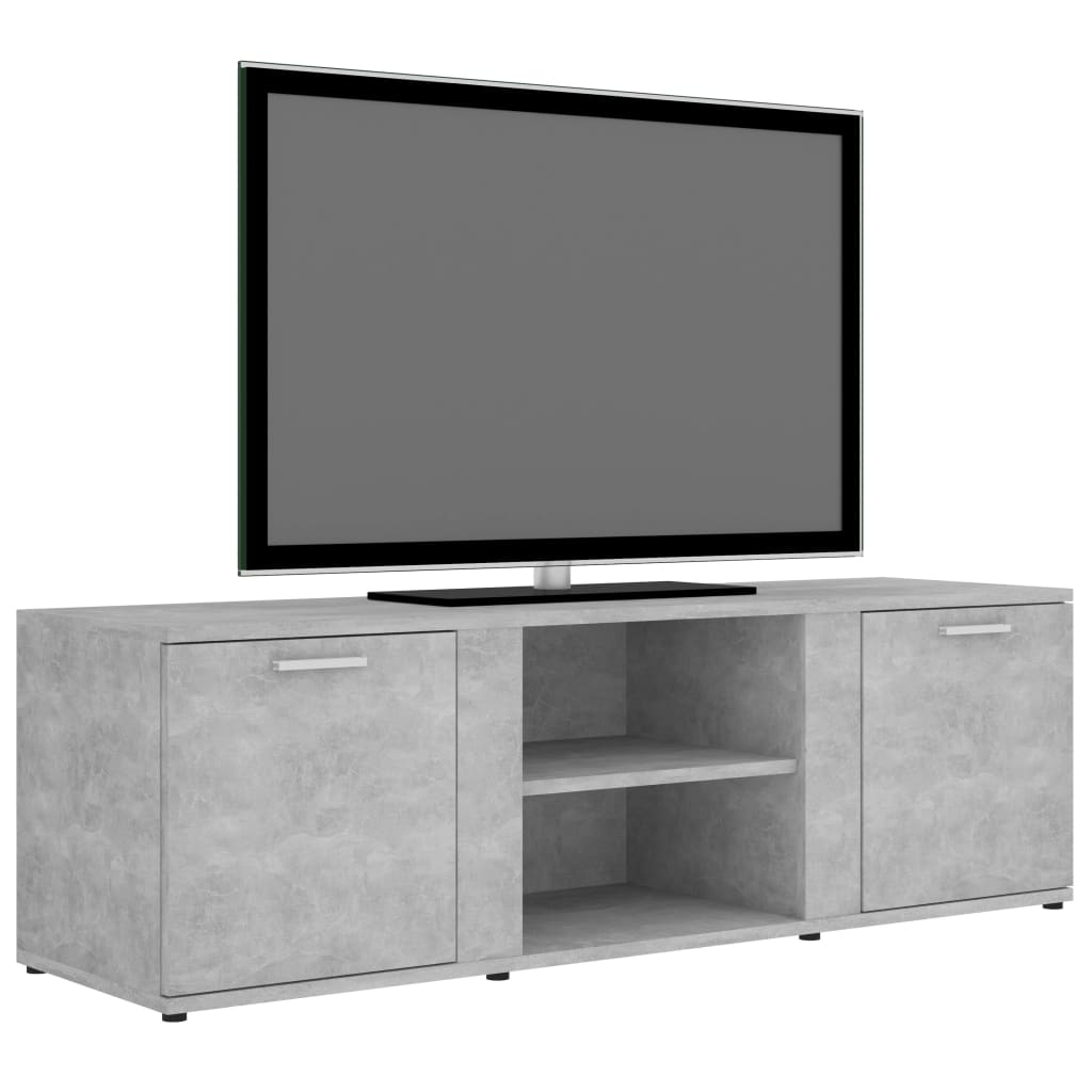 TV-Schrank Betongrau 120x34x37 cm Holzwerkstoff