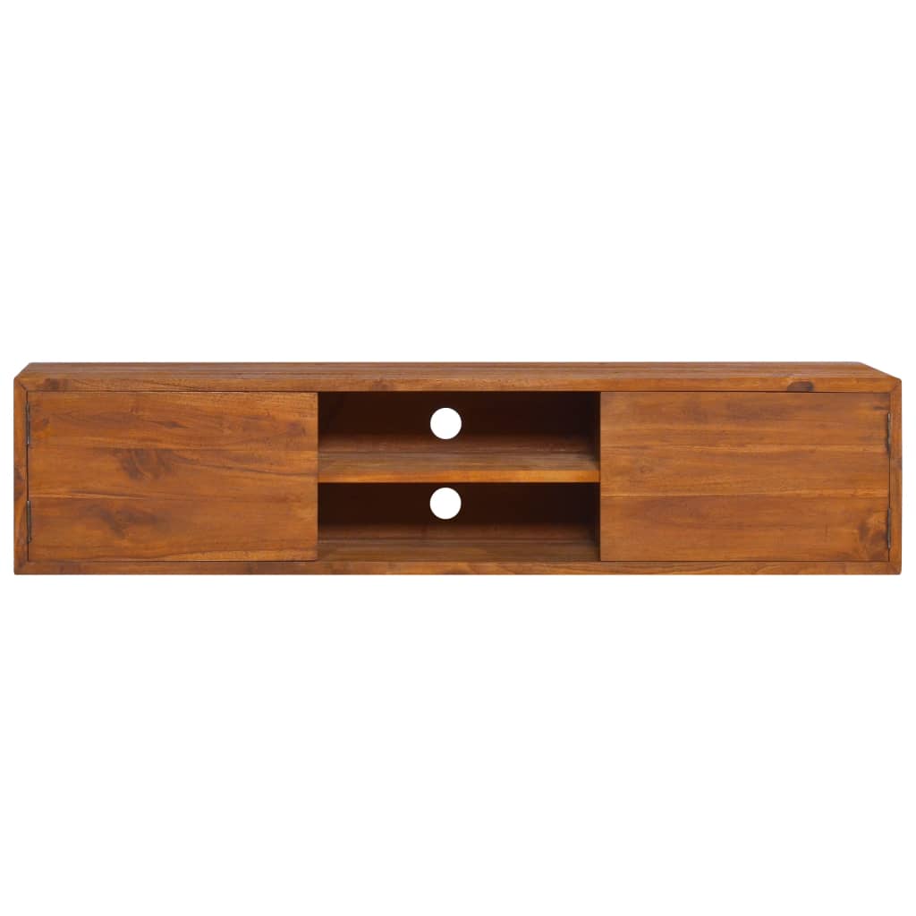 Wand-TV-Schrank 135x30x30 cm Teak Massivholz