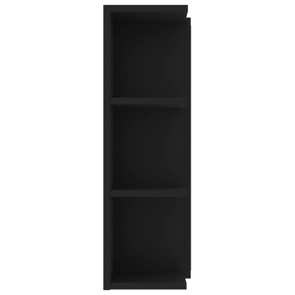 Bad-Spiegelschrank Schwarz 80x20,5x64 cm Holzwerkstoff