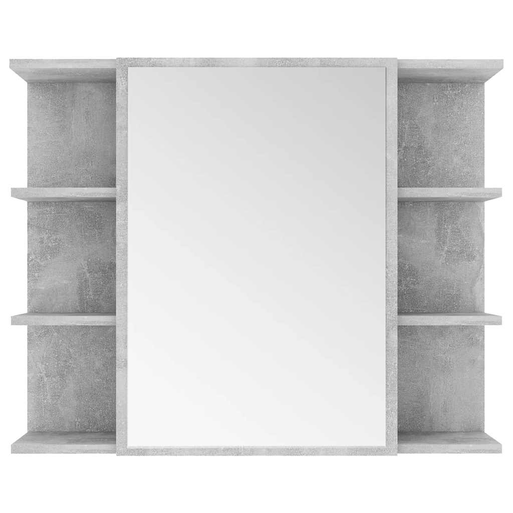 Bad-Spiegelschrank Betongrau 80x20,5x64 cm Holzwerkstoff