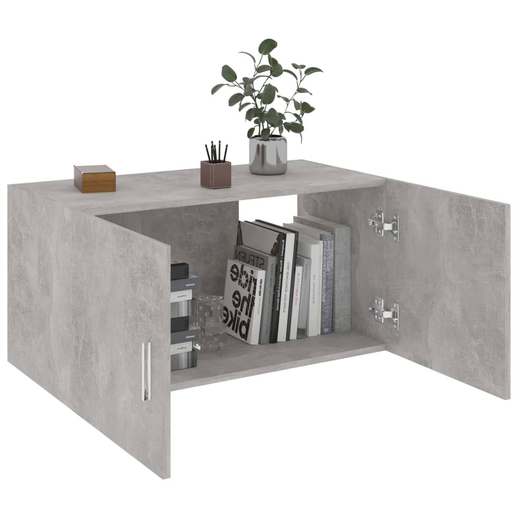 Wandschrank Betongrau 80 x 39 x 40 cm Holzwerkstoff