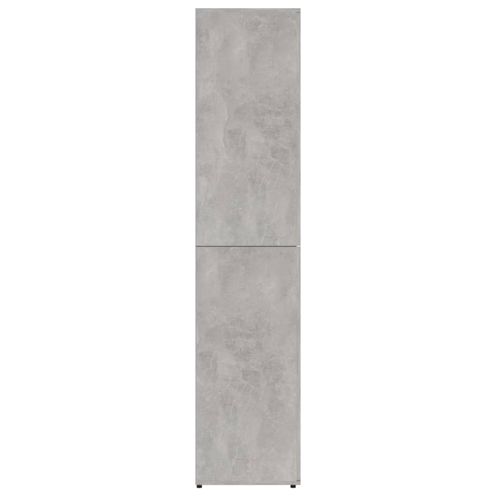 Schuhschrank Betongrau 80x39x178 cm Holzwerkstoff