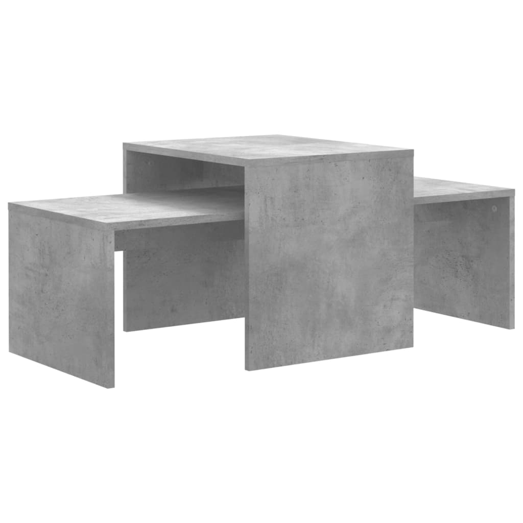 Couchtisch-Set Betongrau 100x48x40 cm Holzwerkstoff