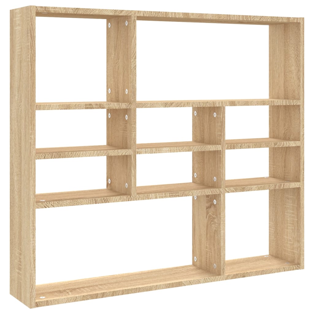 Wandregal Sonoma-Eiche 90x16x78 cm Holzwerkstoff