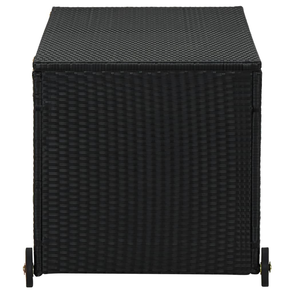 Garten-Auflagenbox Schwarz 120x65x61 cm Poly Rattan