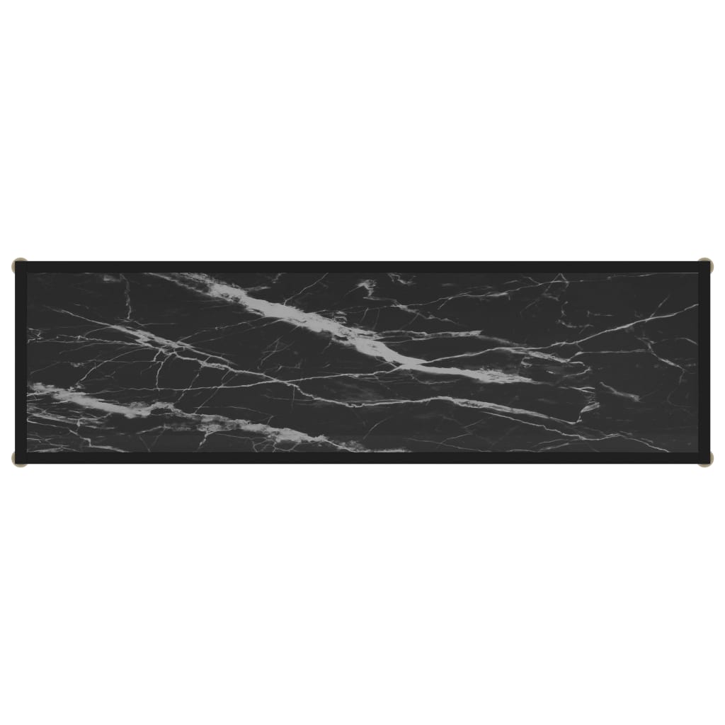 Konsolentisch Schwarz 120x35x75 cm Hartglas