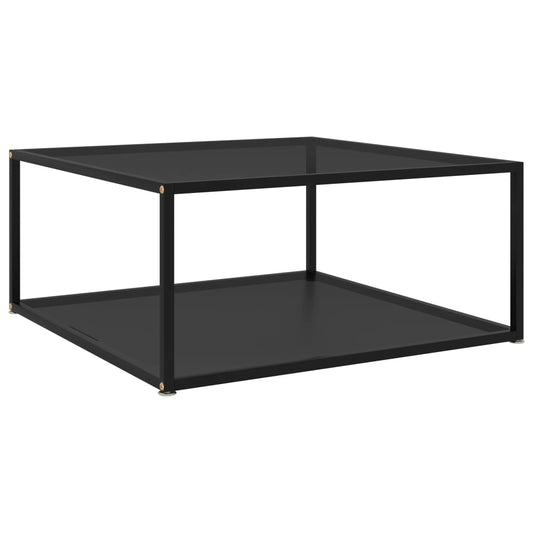 Couchtisch Schwarz 80x80x35 cm Hartglas