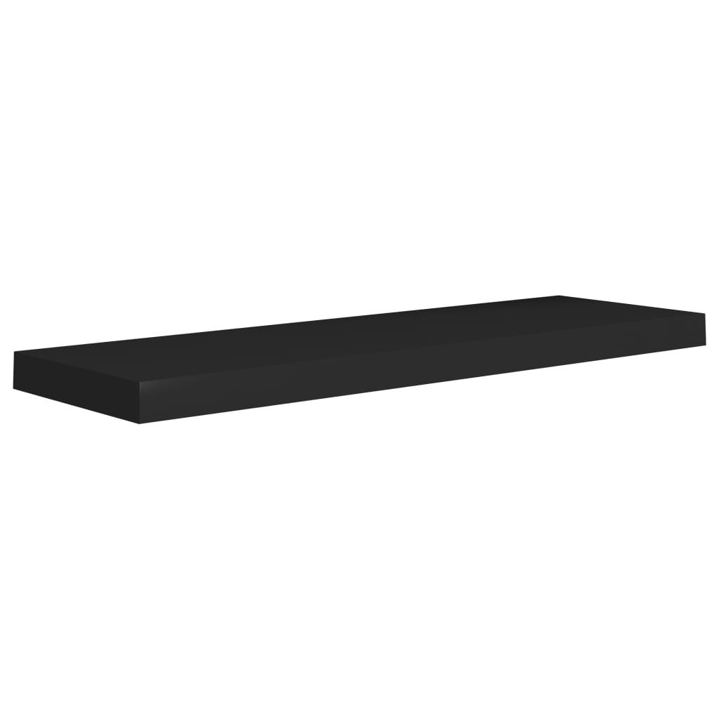 Schweberegale 4 Stk. Schwarz 80x23,5x3,8 cm MDF