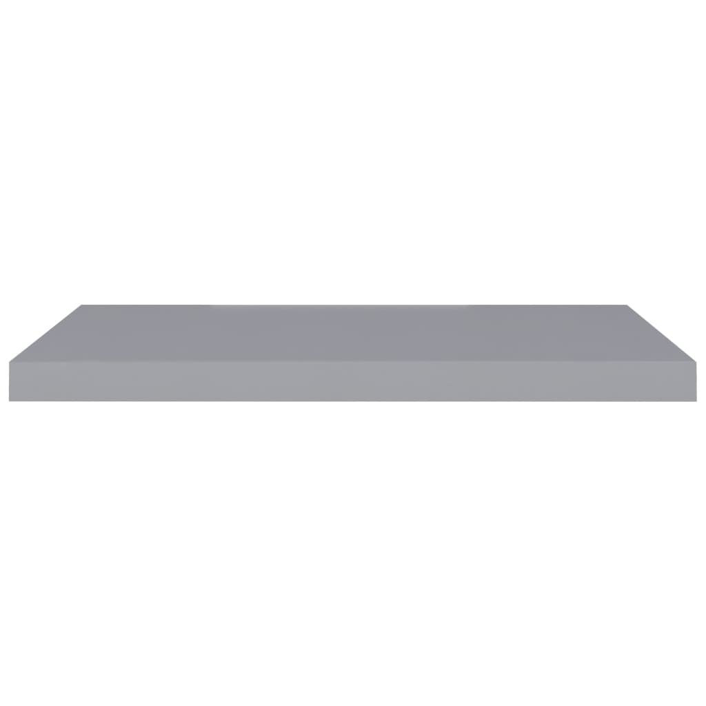 Schweberegale 2 Stk. Grau 80x23,5x3,8 cm MDF