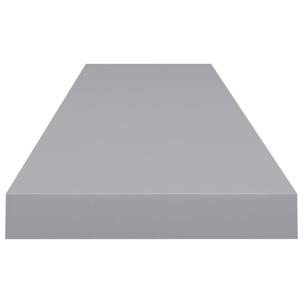 Schwebende Wandregale 2 Stk. Grau 120x23,5x3,8 cm MDF