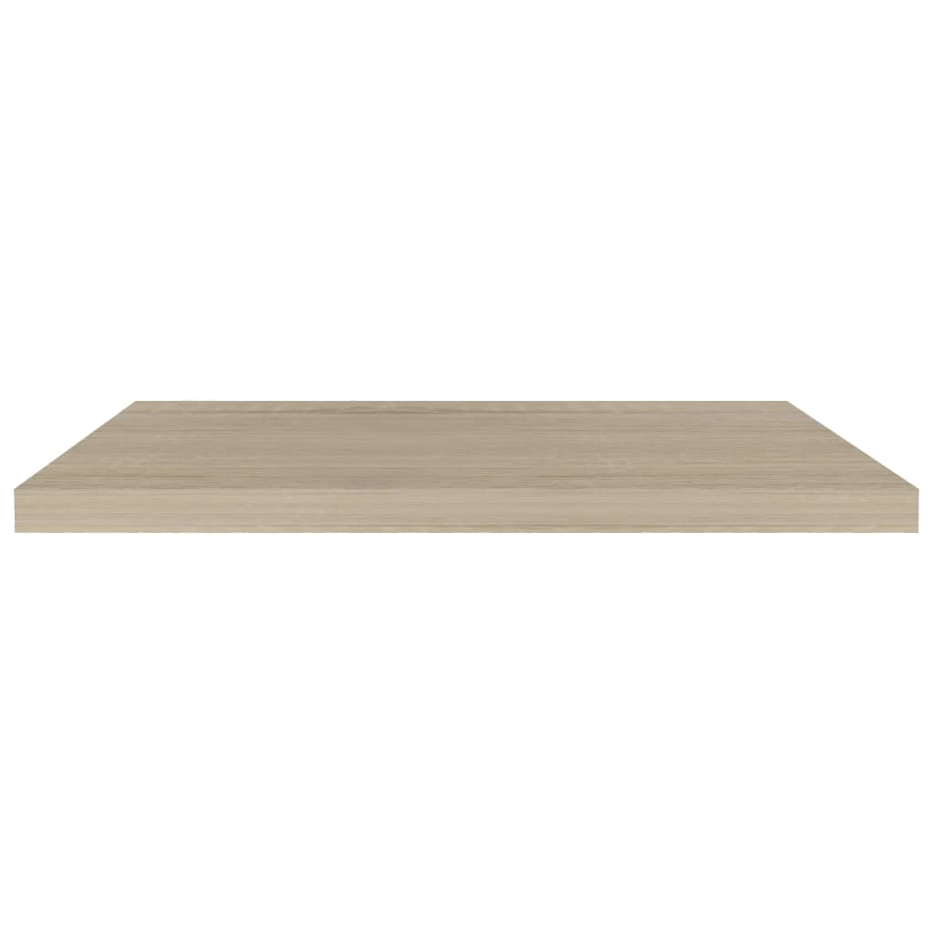 Schweberegale 4 Stk. Eiche-Optik 80x23,5x3,8 cm MDF