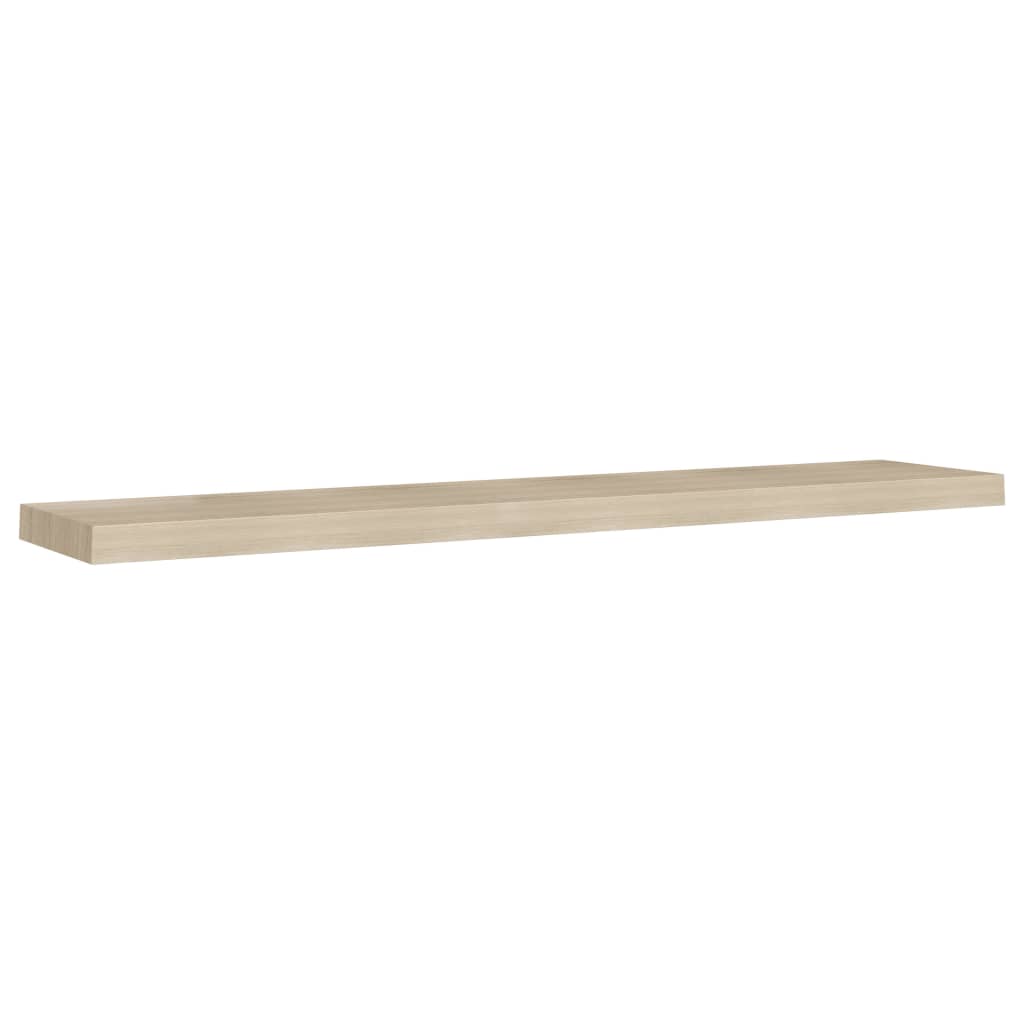 Schwebende Wandregale 2 Stk. Eichefarben 120x23,5x3,8 cm MDF