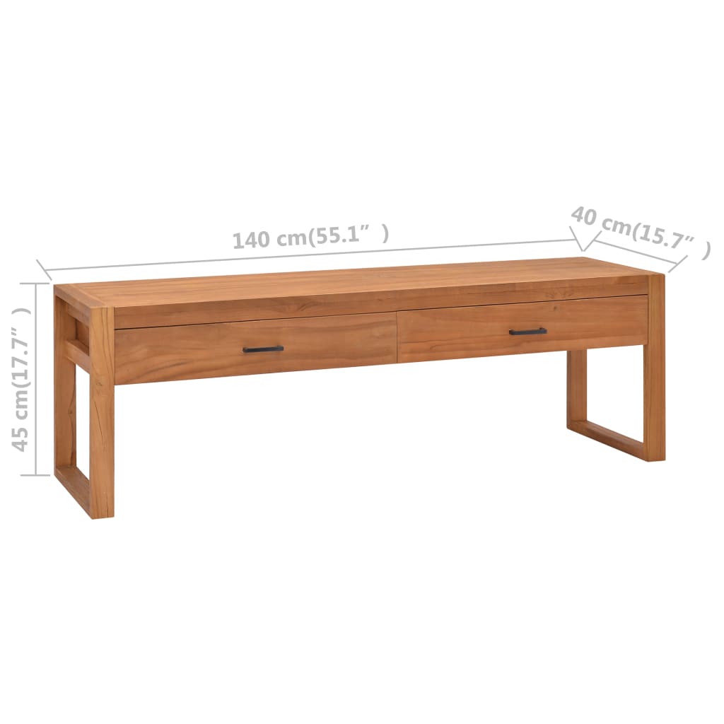 TV-Schrank 140x40x45 cm Teakholz