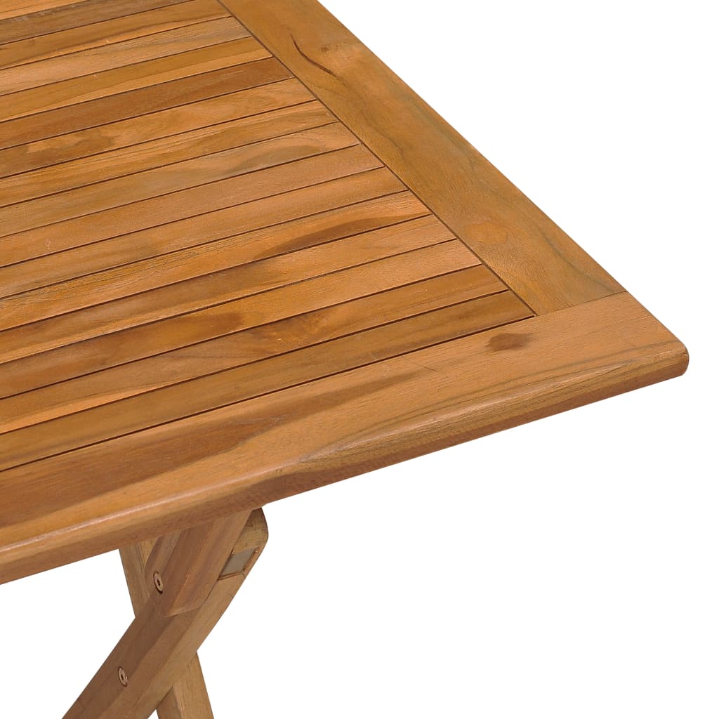 Klappbarer Garten-Esstisch 90x60x75 cm Massivholz Teak