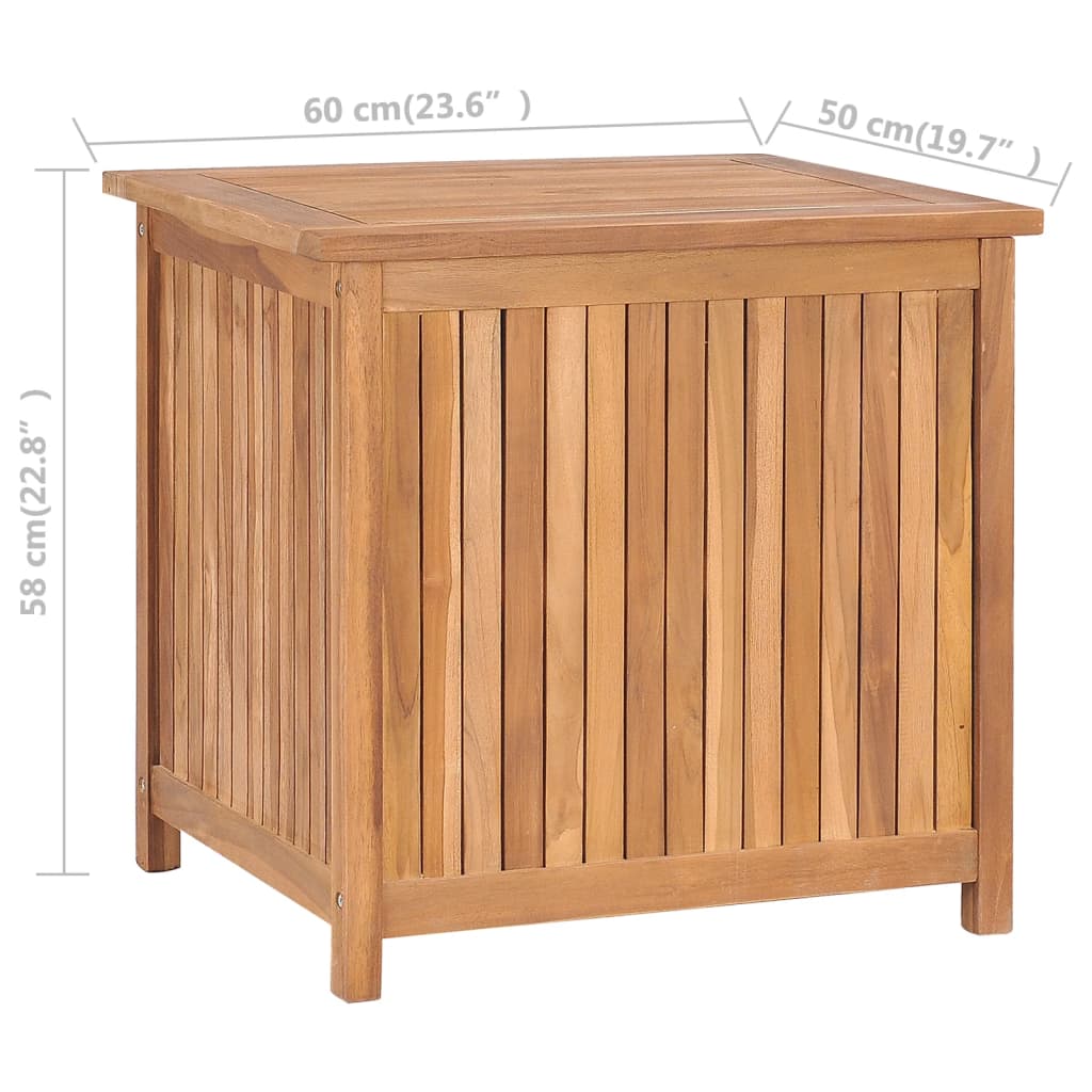 Gartenbox 60x50x58 cm Massivholz Teak