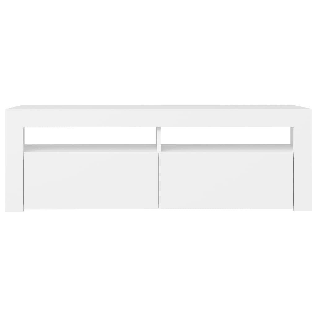 TV-Schrank mit LED-Leuchten Weiß 120x35x40 cm