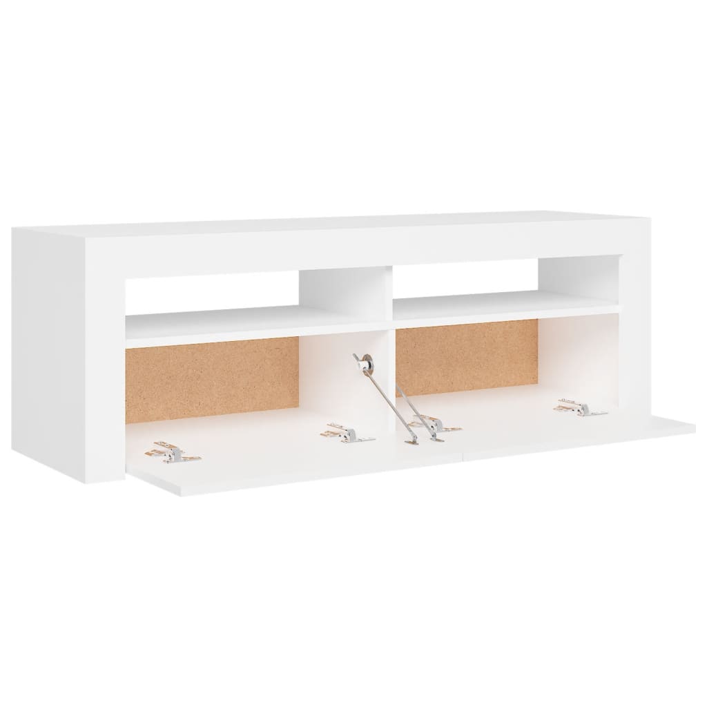 TV-Schrank mit LED-Leuchten Weiß 120x35x40 cm