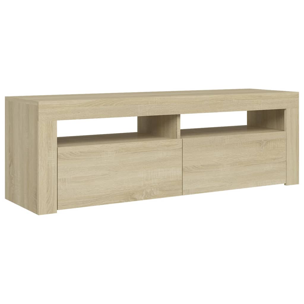 TV-Schrank mit LED-Leuchten Sonoma-Eiche 120x35x40 cm