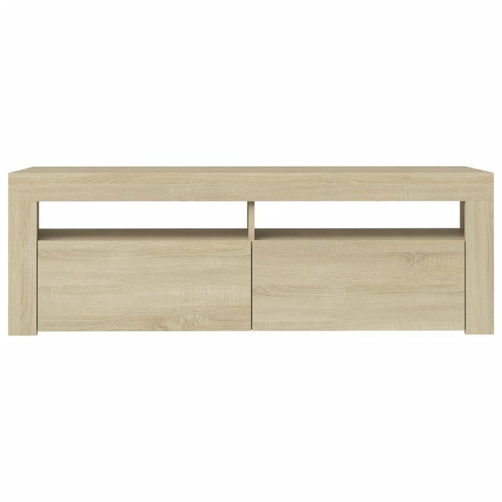 TV-Schrank mit LED-Leuchten Sonoma-Eiche 120x35x40 cm