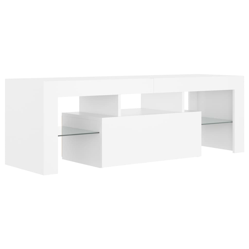 TV-Schrank mit LED-Leuchten Weiß 120x35x40 cm