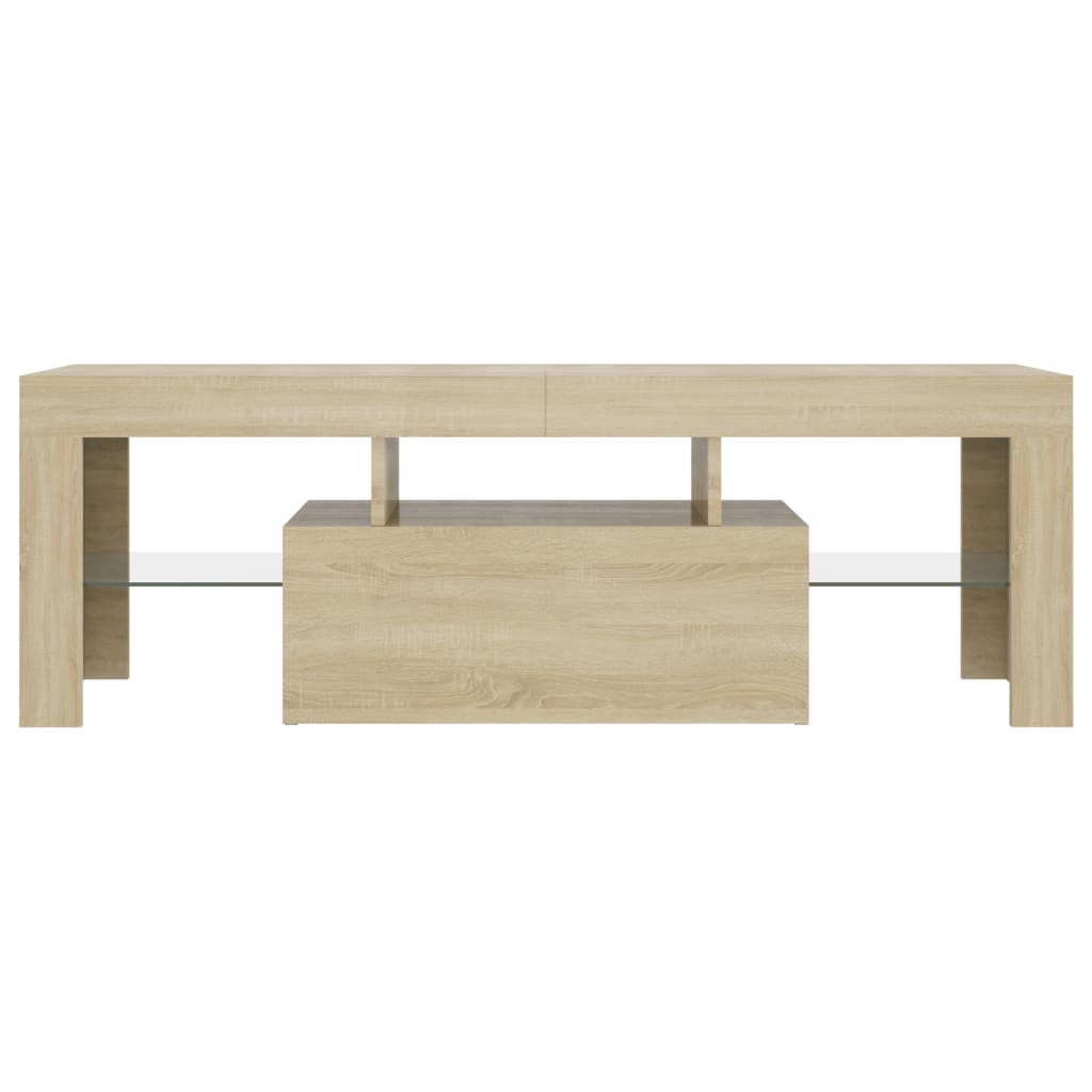 TV-Schrank mit LED-Leuchten Sonoma-Eiche 120x35x40 cm