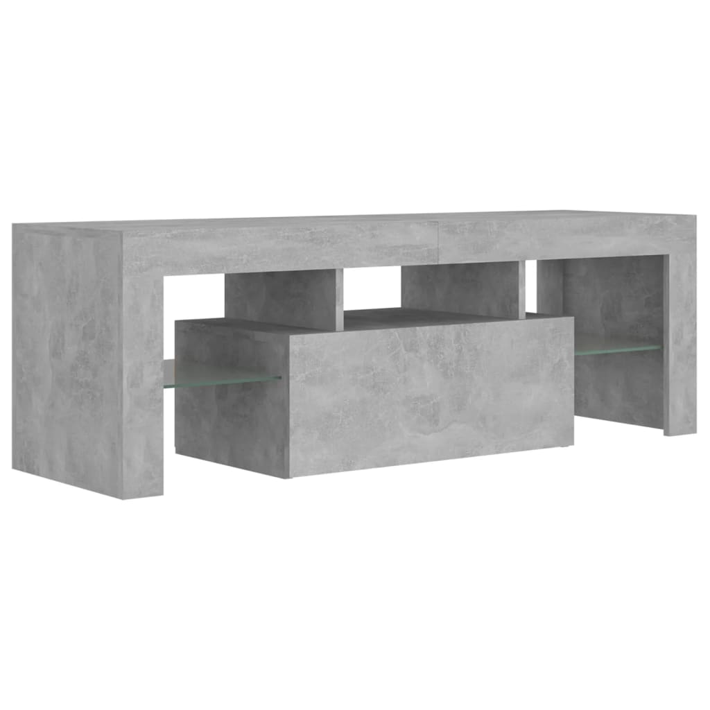 TV-Schrank mit LED-Beleuchtung Betongrau 120x35x40 cm