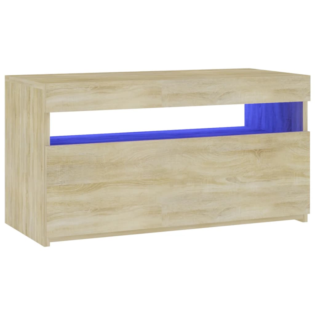 TV-Schrank mit LED-Leuchten Sonoma-Eiche 75x35x40 cm