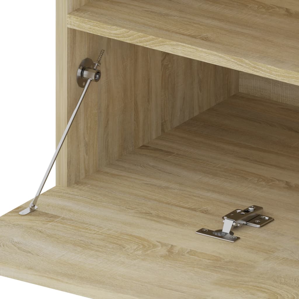 TV-Schrank mit LED-Leuchten Sonoma-Eiche 75x35x40 cm