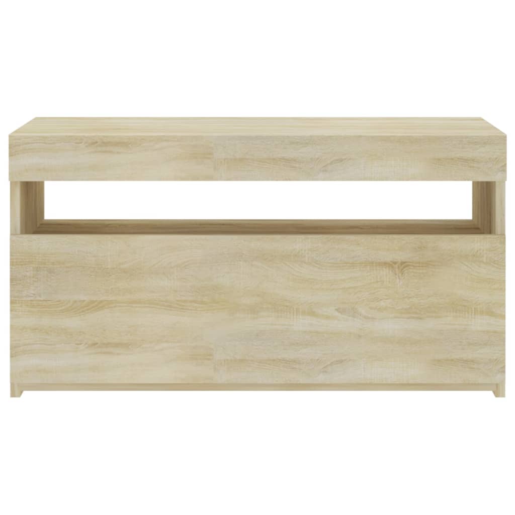 TV-Schrank mit LED-Leuchten Sonoma-Eiche 75x35x40 cm