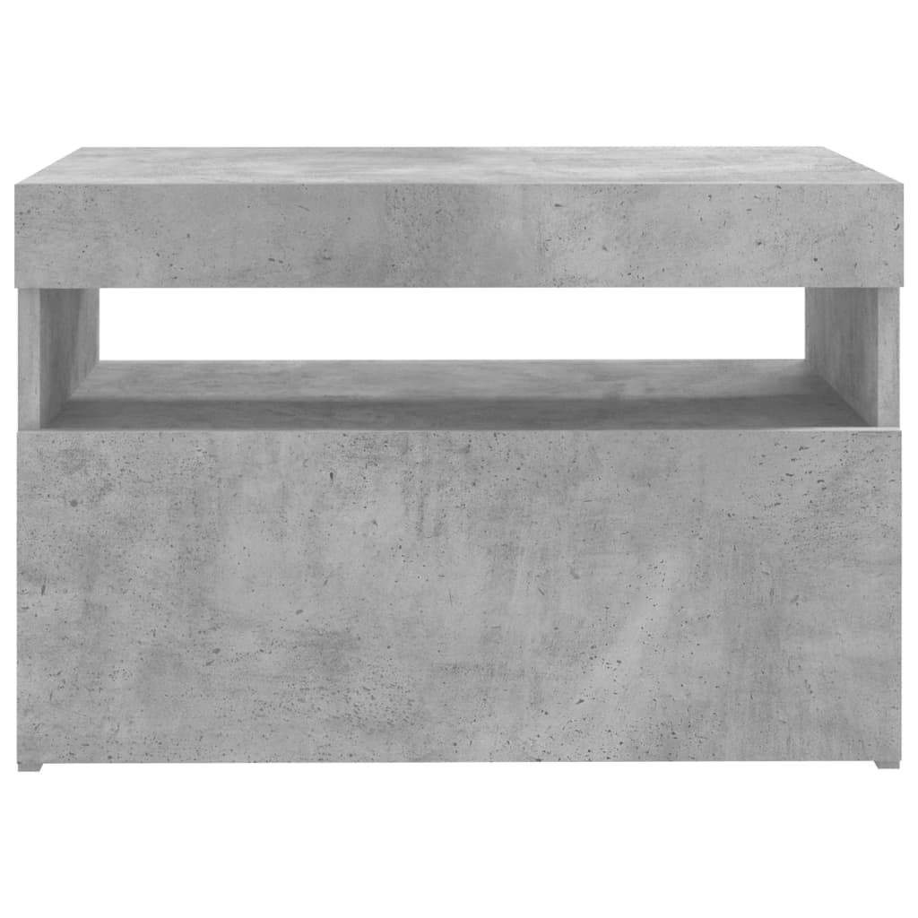 TV-Schränke LED-Leuchten 2 Stk. Betongrau 60x35x40 cm