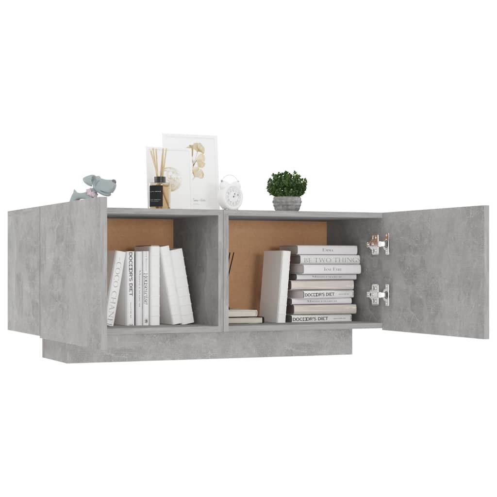 TV-Schrank Betongrau 100x35x40 cm Holzwerkstoff