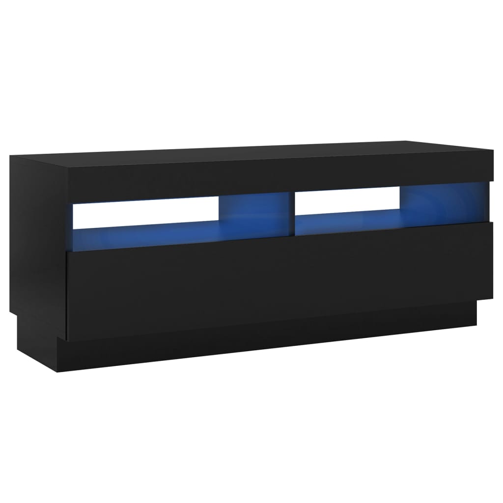 TV-Schrank mit LED-Leuchten Schwarz 100x35x40 cm