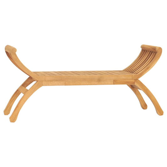 Gartenbank 126 cm Massivholz Teak