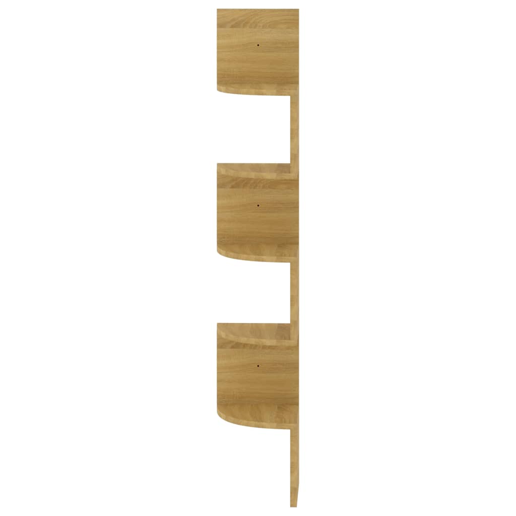 Wand-Eckregal Sonoma-Eiche 19x19x123 cm Holzwerkstoff