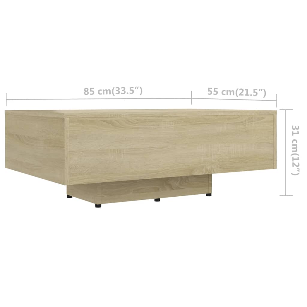 Couchtisch Sonoma-Eiche 85x55x31 cm Holzwerkstoff