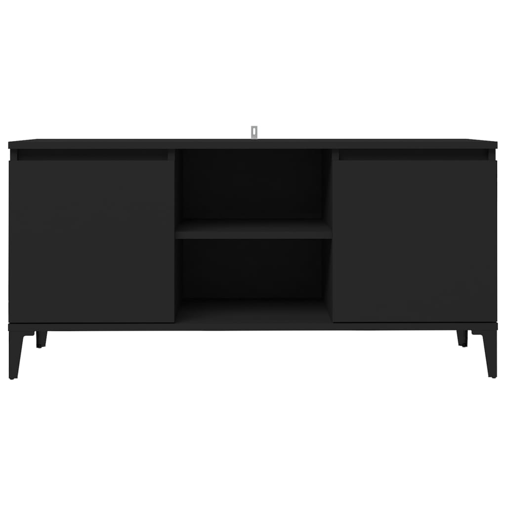 TV-Schrank mit Metallbeinen Schwarz 103,5x35x50 cm