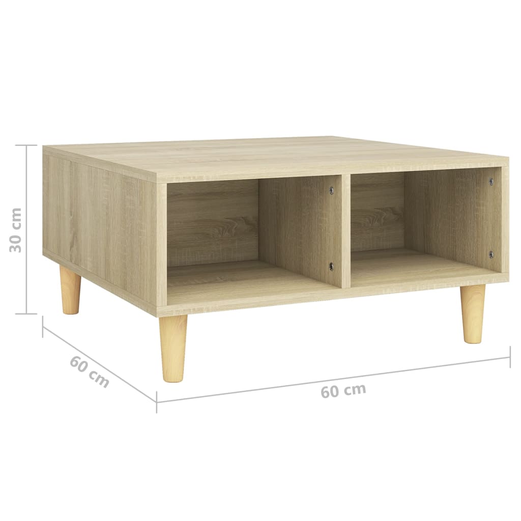 Couchtisch Sonoma-Eiche 60x60x30 cm Holzwerkstoff