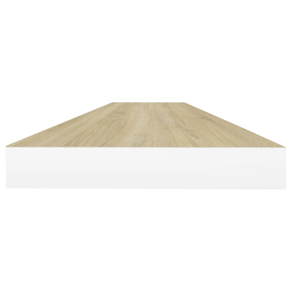 Schweberegale 4 Stk. Eiche und Weiß 90x23,5x3,8 cm MDF