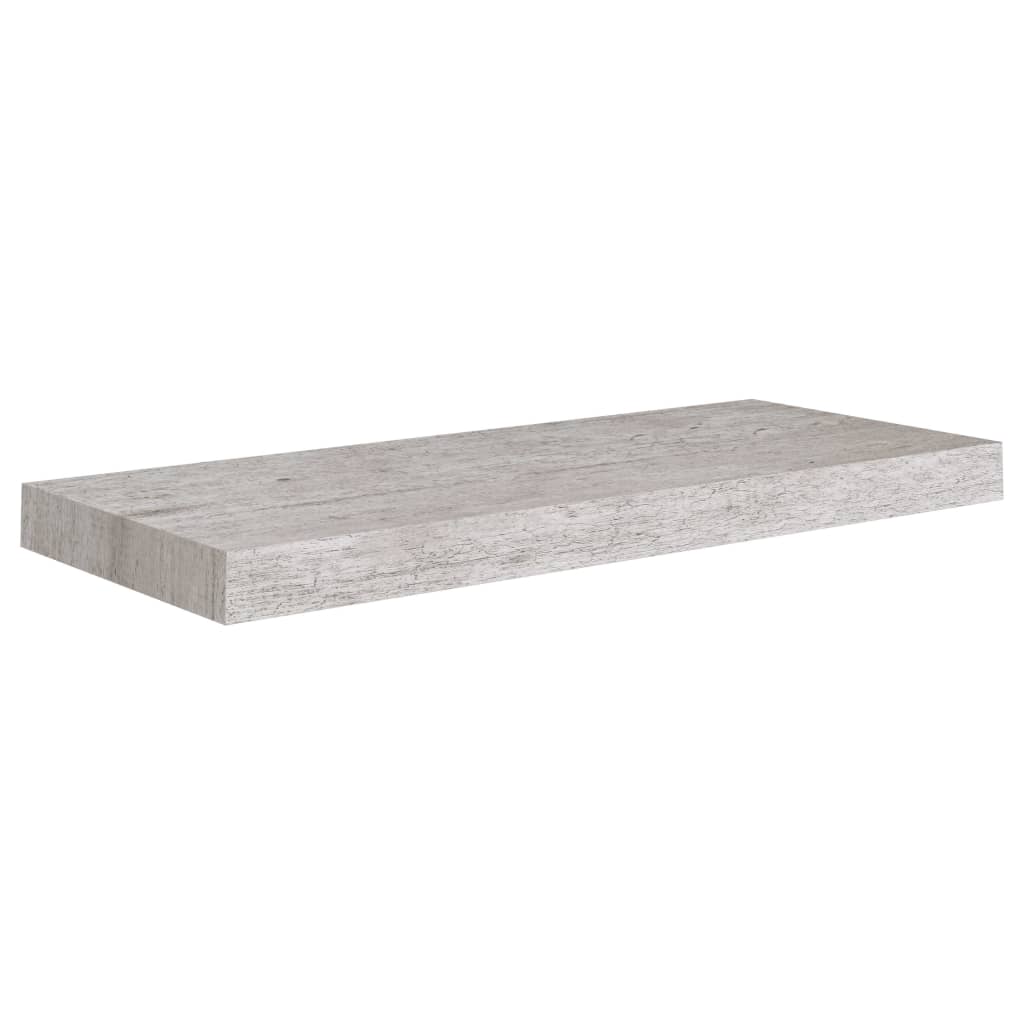 Schweberegale 4 Stk. Betongrau 60x23,5x3,8 cm MDF