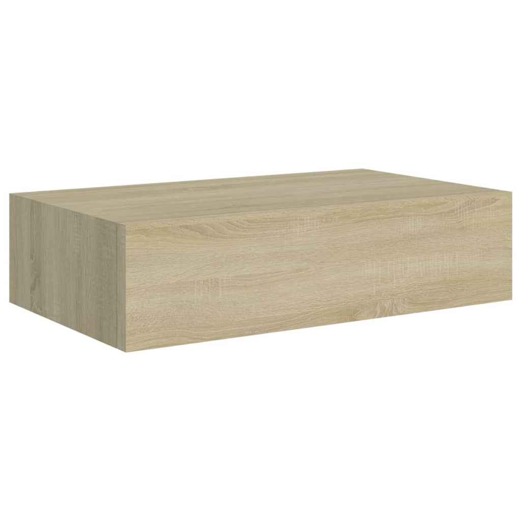 Wandregale mit Schubladen 2 Stk. Eichen-Optik 40x23,5x10 cm MDF