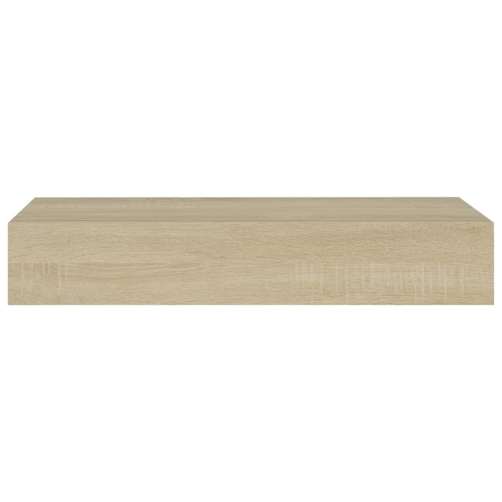 Wandregale mit Schubladen 2 Stk. Eichen-Optik 60x23,5x10 cm MDF