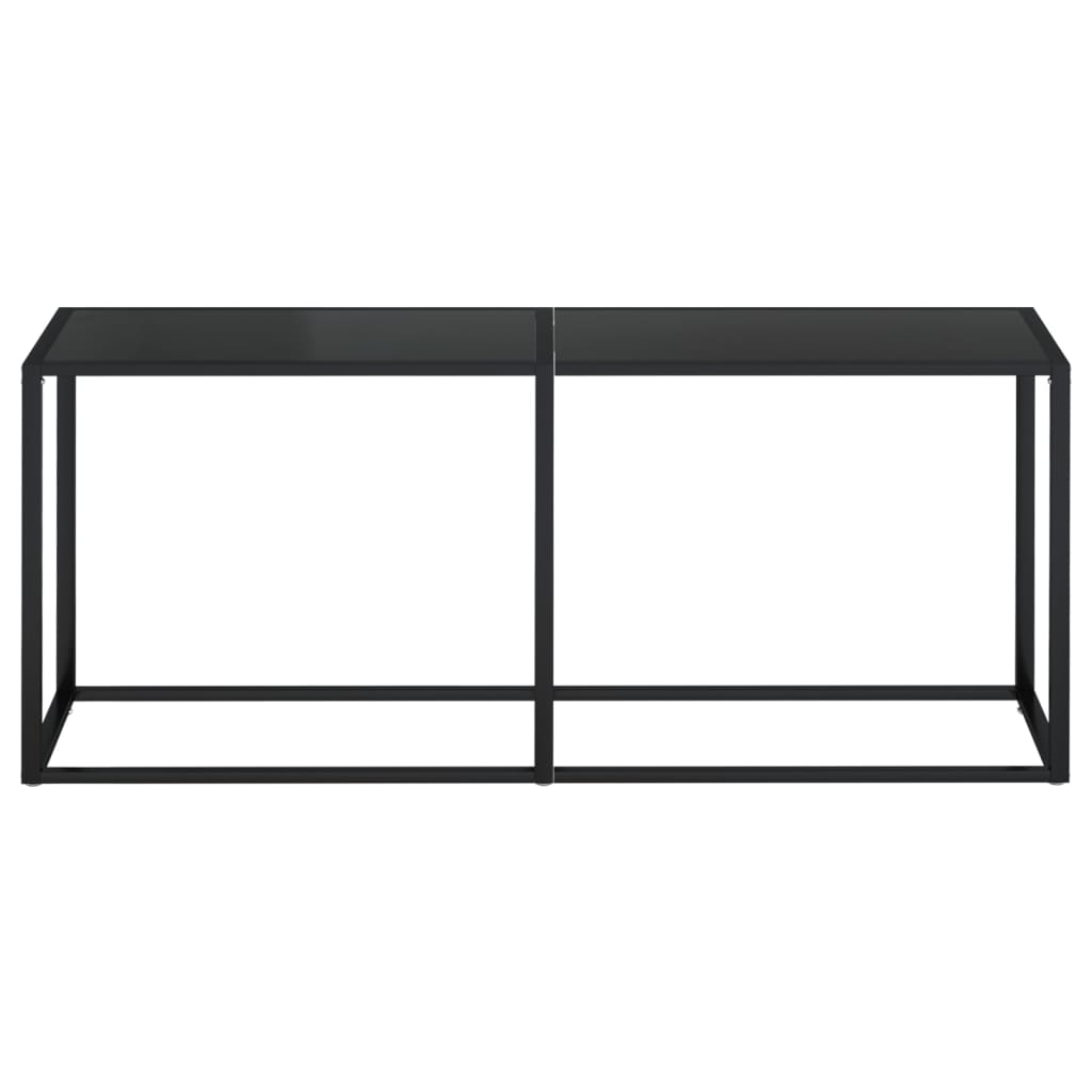 Konsolentisch Schwarz 180x35x75,5 cm Hartglas