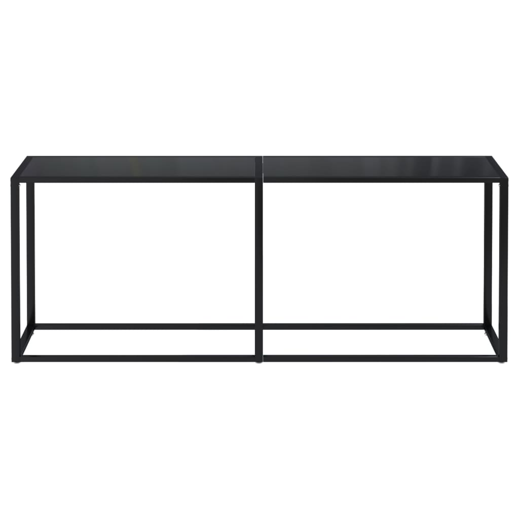 Konsolentisch Schwarz 200x35x75,5 cm Hartglas