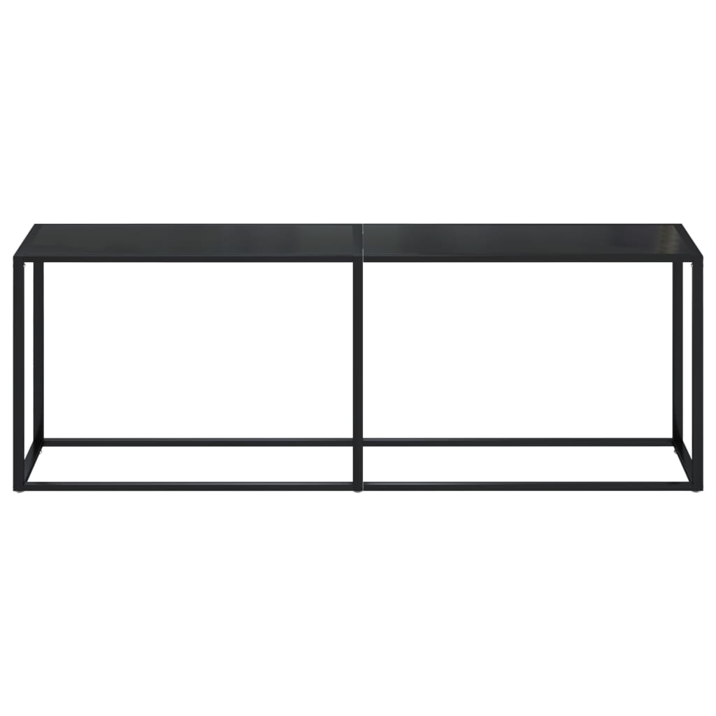 Konsolentisch Schwarz 220x35x75,5 cm Hartglas