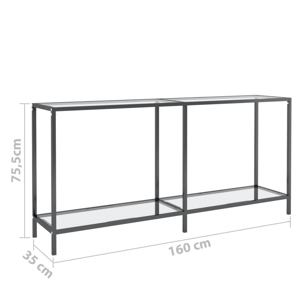 Konsolentisch Transparent 160x35x75,5 cm Hartglas