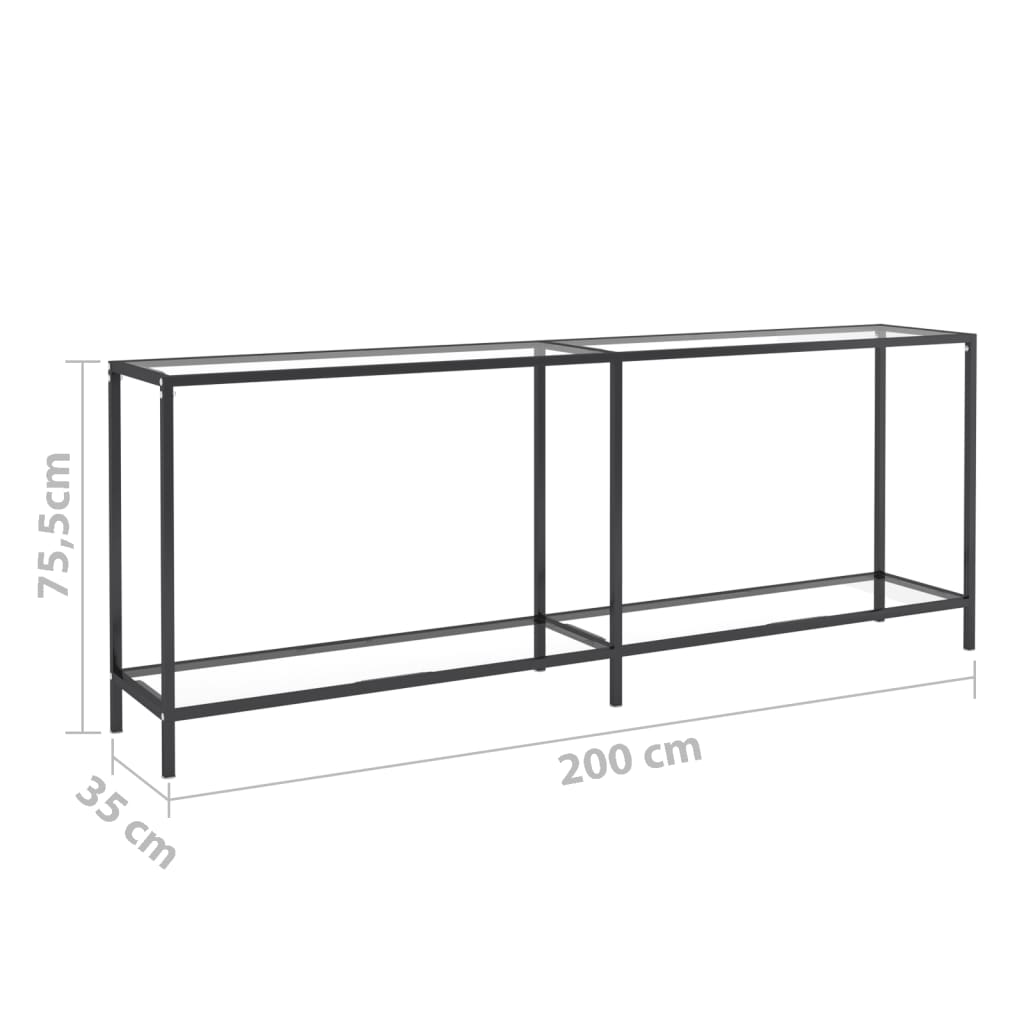 Konsolentisch Transparent 200x35x75,5 cm Hartglas