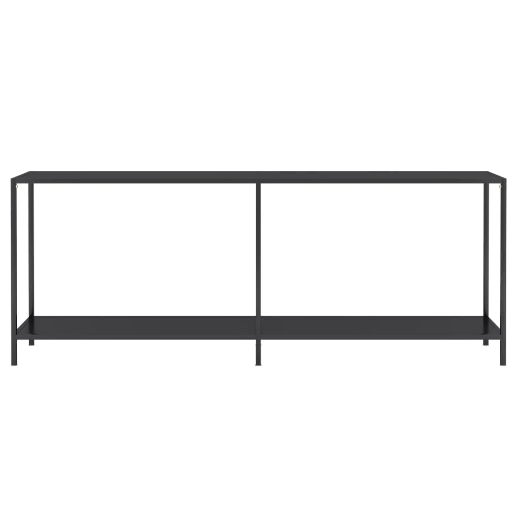 Konsolentisch Schwarz 200x35x75,5 cm Hartglas